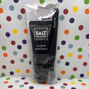 NWT KOSETTE SALT Charcoal Toothpaste and Toothbrush Set